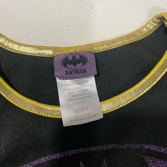 Batman girls purple black and gold fashion dress size S 6/6x. - Picture 4 of 7